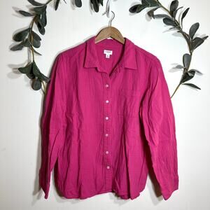 J.Crew Hot Pink Button Up Shirt